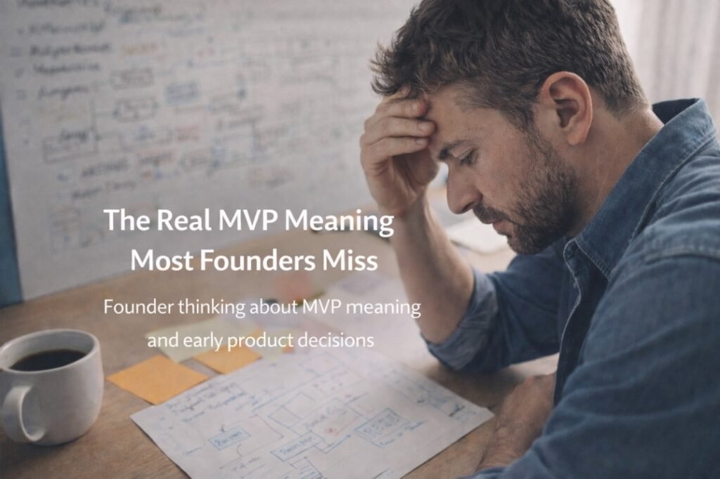 Founder thinking about MVP meaning and early product decisions
