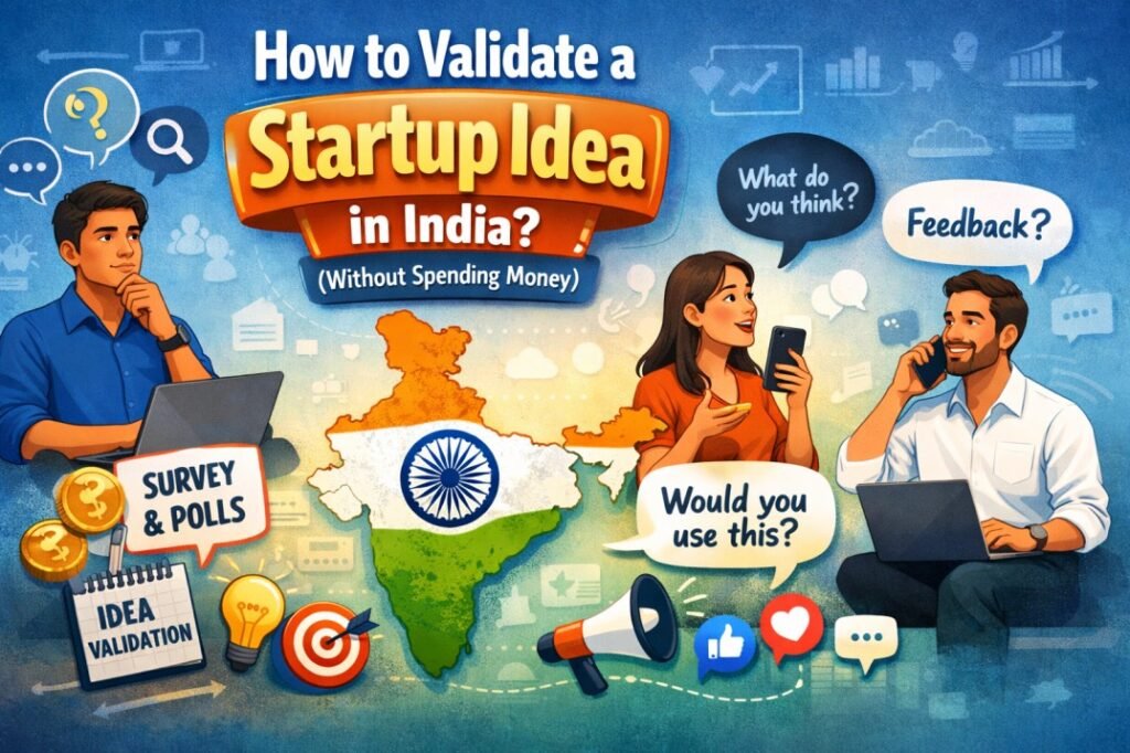How to Validate a Startup Idea in India ?(Without Spending Money)