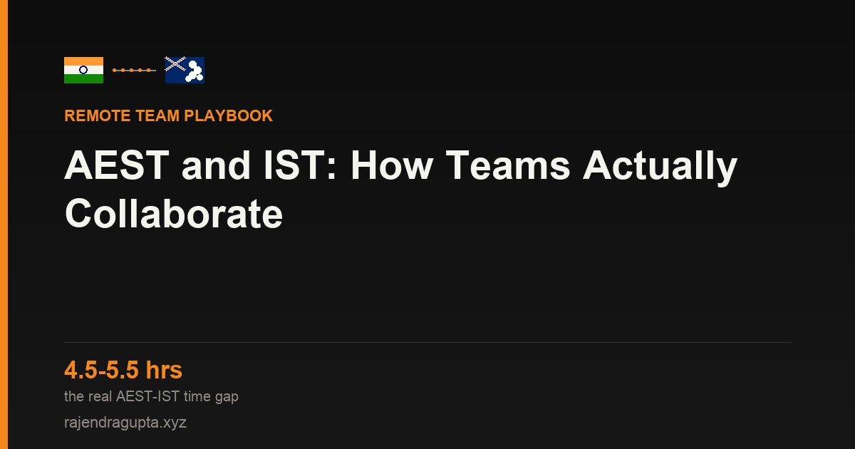 AEST and IST: How Australian and Indian Teams Actually Collaborate Without Losing Days