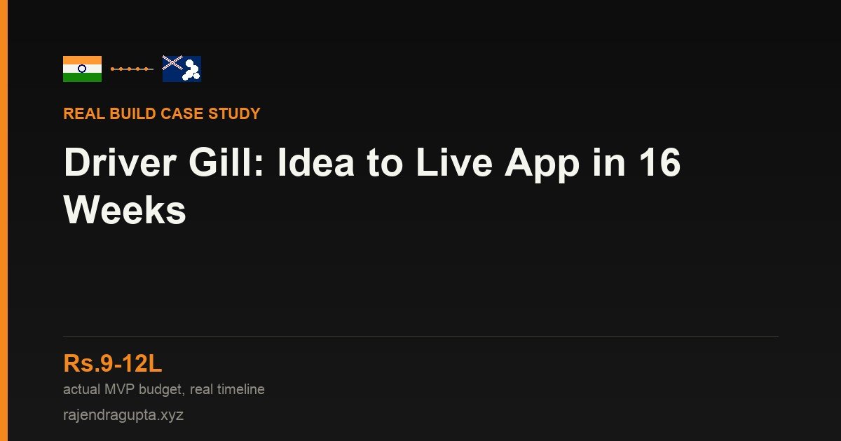 Driver Gill Case Study: From Idea to Live On-Demand App in 16 Weeks