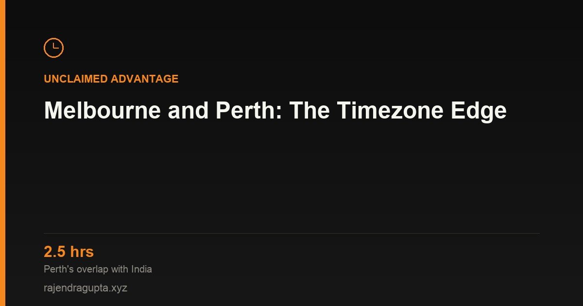 Melbourne and Perth Founders: The Timezone Advantage Nobody Mentions